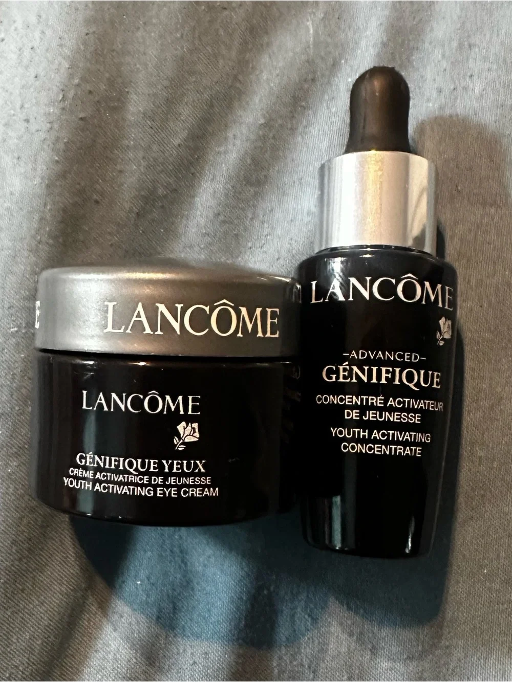 Lancome Black and Silver Génifique Eye Cream & Serum Duo